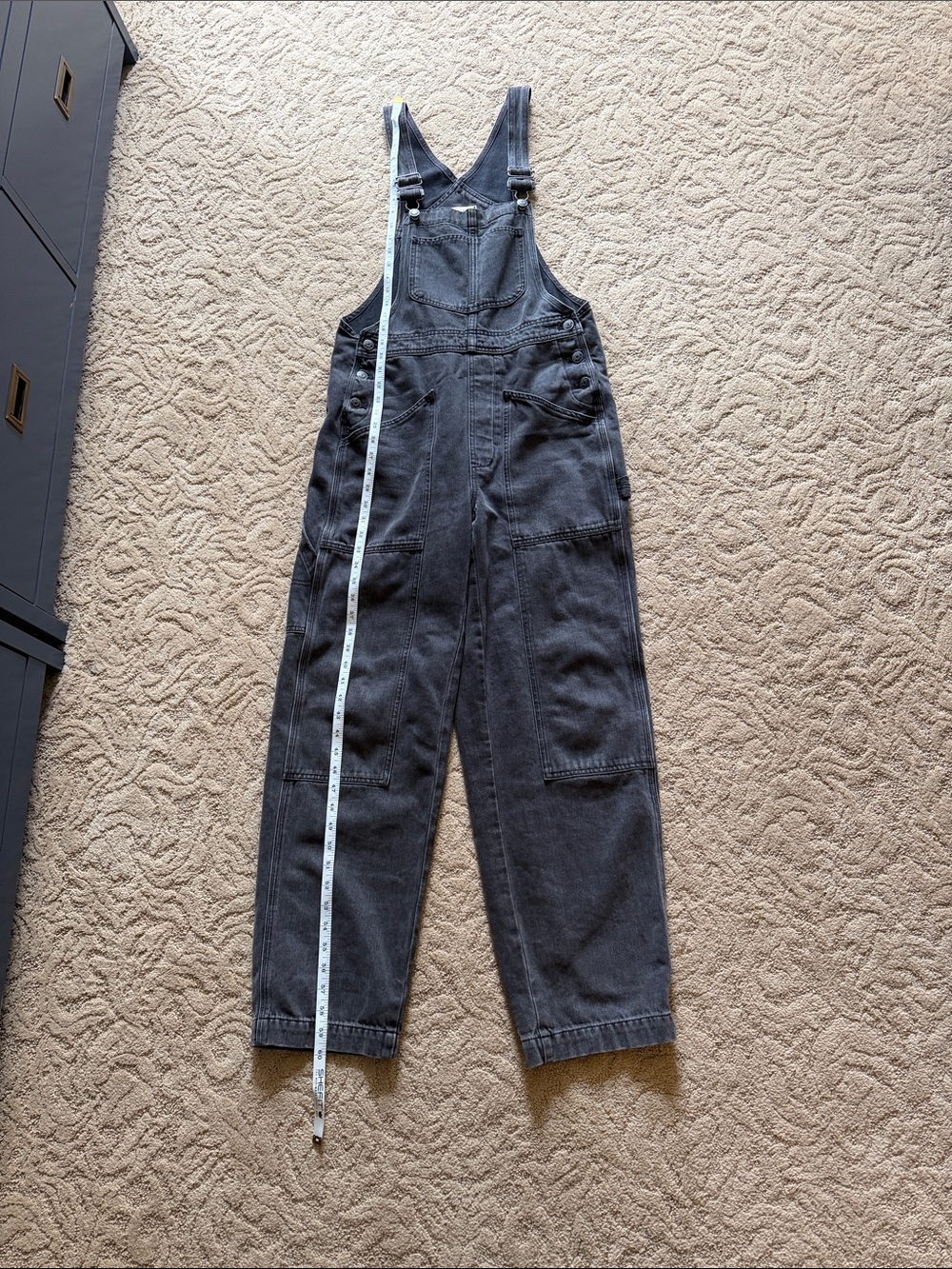 Madewell Black Denim Carpenter Overalls